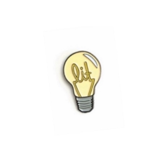 Jewelry - NEW Lit' Lightbulb Metal Enamel Pin